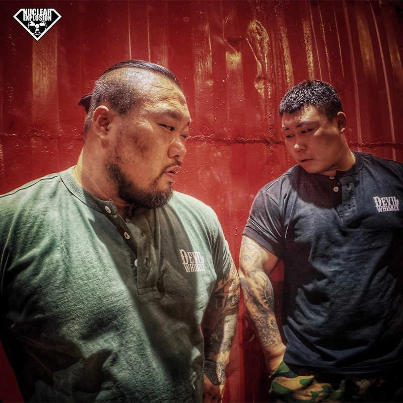 DW魔鬼威士忌绅士暴徒匪帮纯棉短袖半袖宽松超大码潮流polo亨利衫