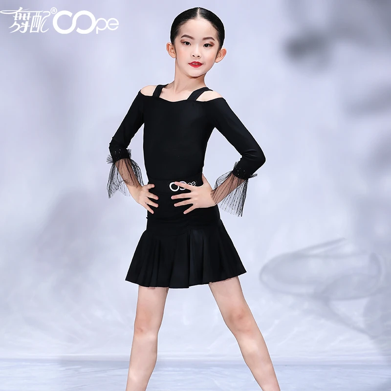 新款oope舞配舞服少儿拉丁舞服训练服拉丁舞服练习服网红--L21928