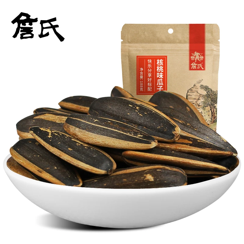 【詹氏_山核桃味瓜子188g】葵花籽坚果炒货酥零食多口味袋装