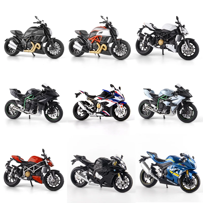 H2R机车模型S1000RR合金杜卡迪摩托车模雅马哈摆件男朋友礼物