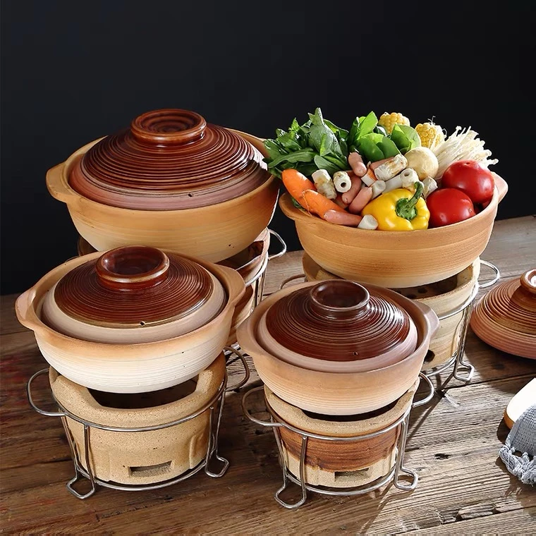 潮州炭炉木炭复古耐温沙锅港式打边炉火锅牛腩煲烧烤炉煲汤商家用