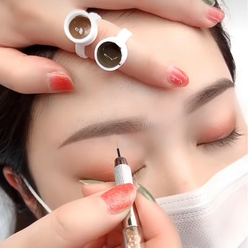 秀博士小金z纹绣手工打雾神z收口圆3圆5z雾眉z半永久纹绣z片