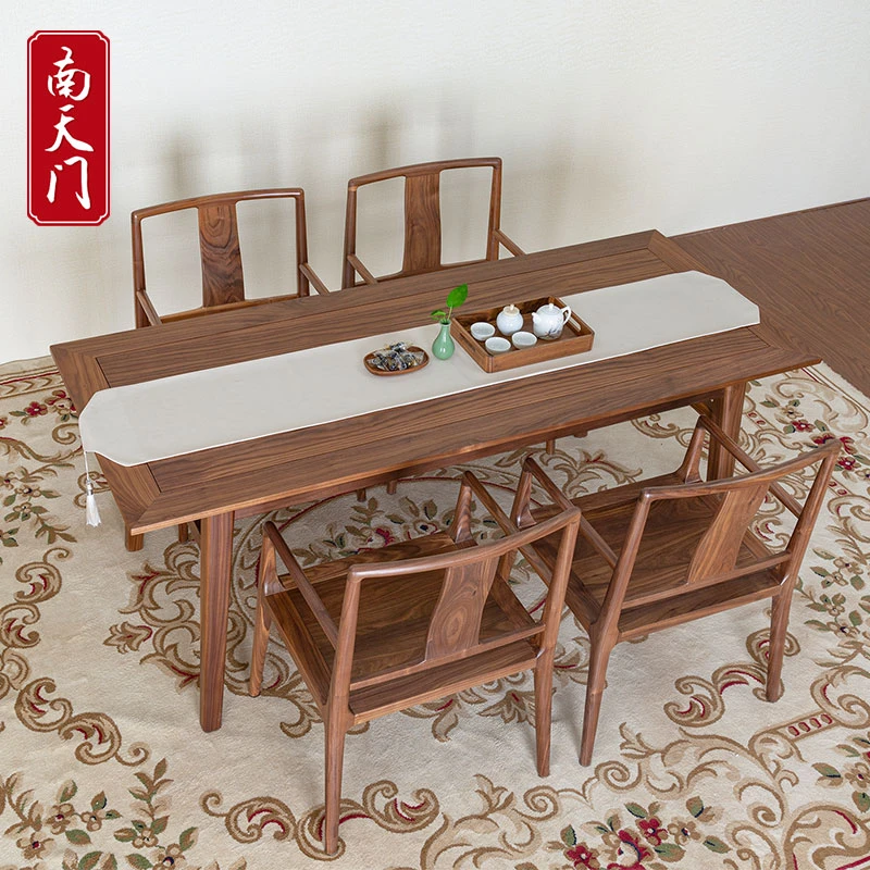 南天门家具生活馆单桌176-198-213-232-253-275黑胡桃现代桌