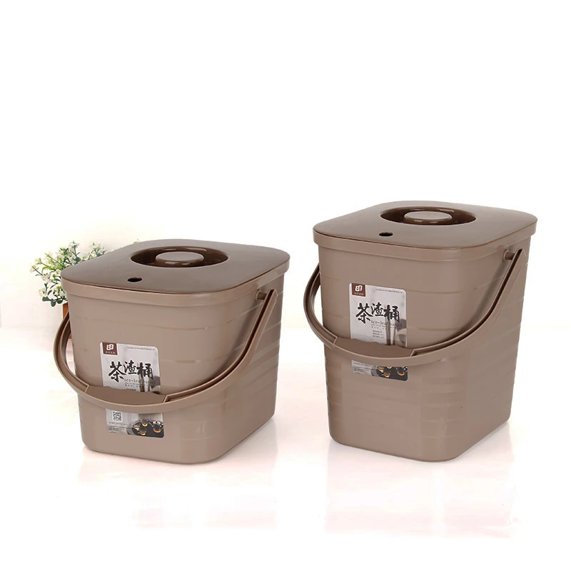 茶渣桶排水桶7L小号功夫茶盘茶具配件家用茶水桶泡茶桌垃圾废水桶