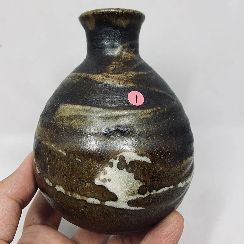 惊【孤品】艺术家栾波 柴燒重落灰酒器花器 手工陶瓷摆件 5204