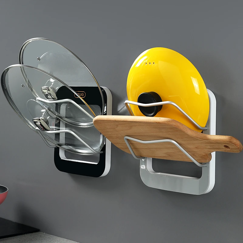 厨潮流锅盖架菜板架子壁挂式免打孔厨房收纳神器放砧板的案板放置