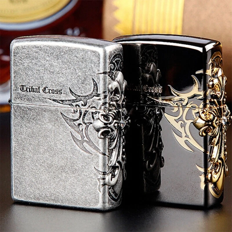 ZIPPO/芝宝【官方正品】圣天使十字架侧贴黑冰HBJ1