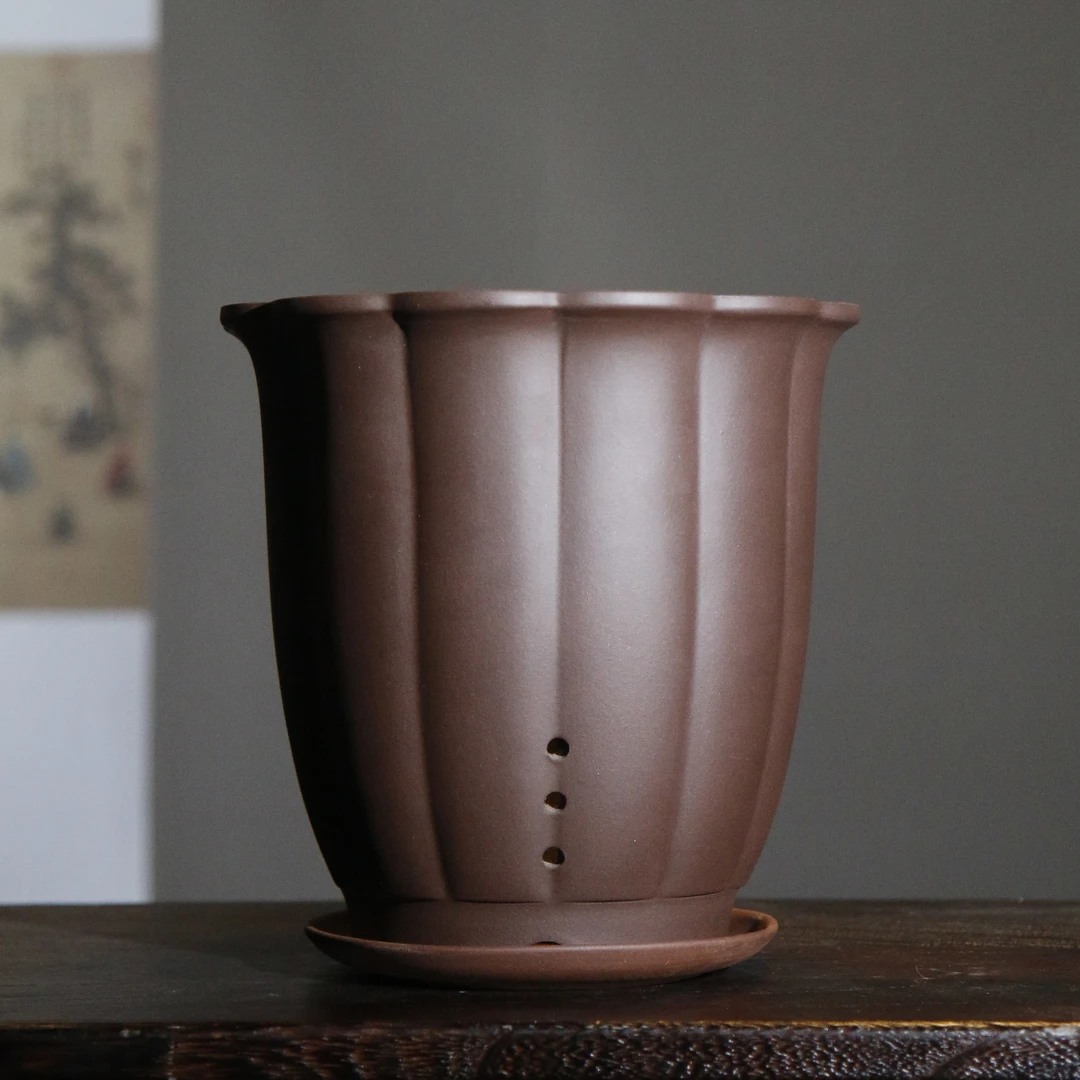 内径15-20内深15-20紫砂兰花盆景盆手工有孔君子兰春兰蕙兰圆形