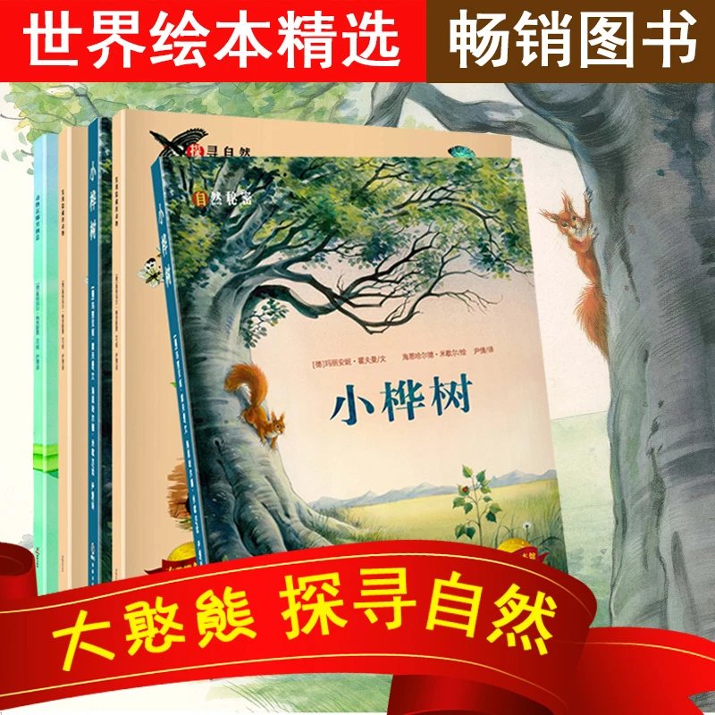 全5册大憨熊动物科普故事绘本·小桦树 动植物科普百科