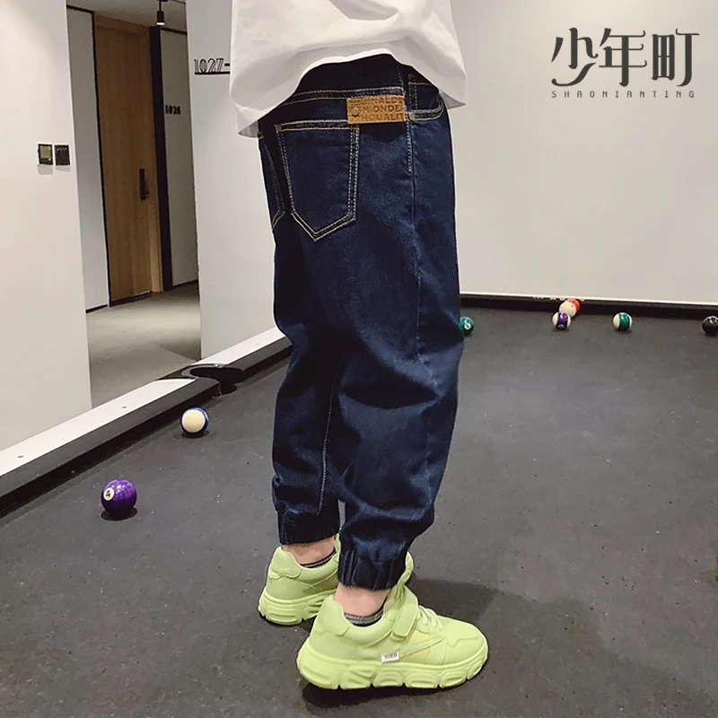 胖童裤子男童加绒弹力软牛仔裤童装中大童秋季加肥加大洋气长裤