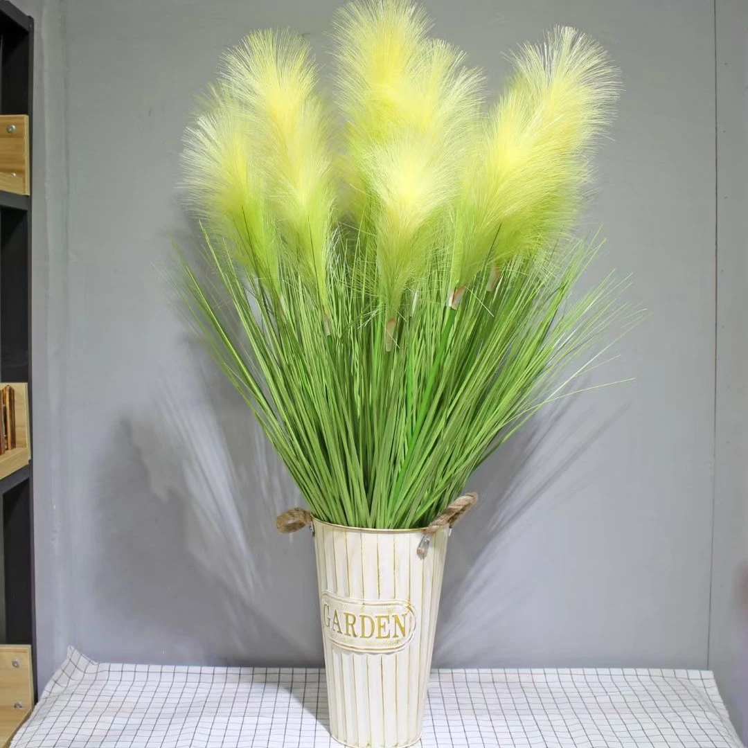 北欧风芦苇草仿真花假花客厅落地橱窗摆件大束网红狗尾草
