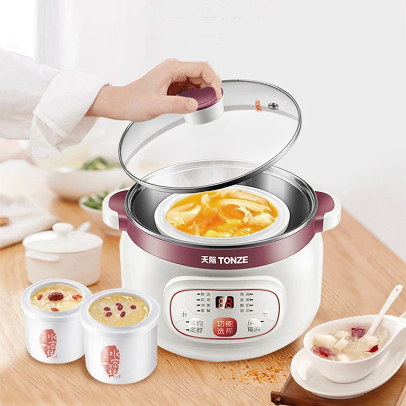Tonze/天际隔水炖电炖盅1.2L/1.8L一锅三胆四胆全自动家用电炖锅