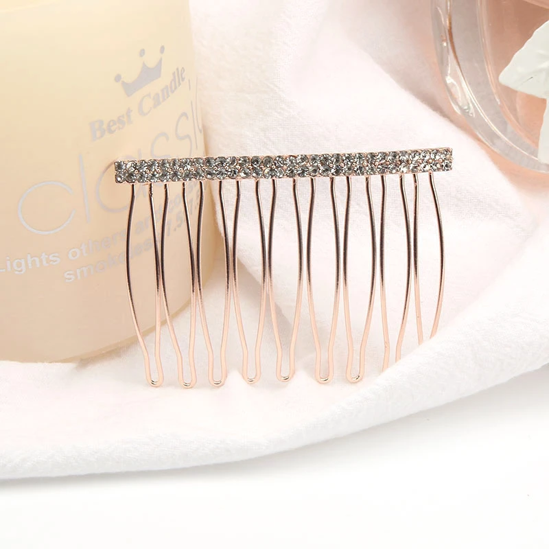 韩版发卡子发叉水钻发梳倒插梳刘海梳卡发梳发夹气质发卡网红头饰