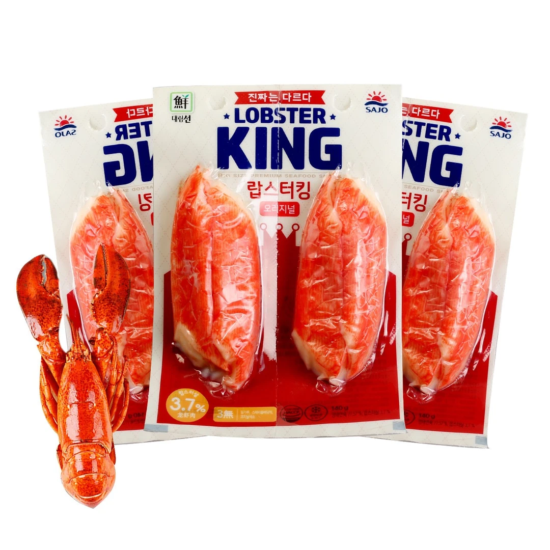 思潮大林 韩国进口鳕龙虾模拟蟹肉蟹柳棒原味140g*2过瘾方便鲜嫩