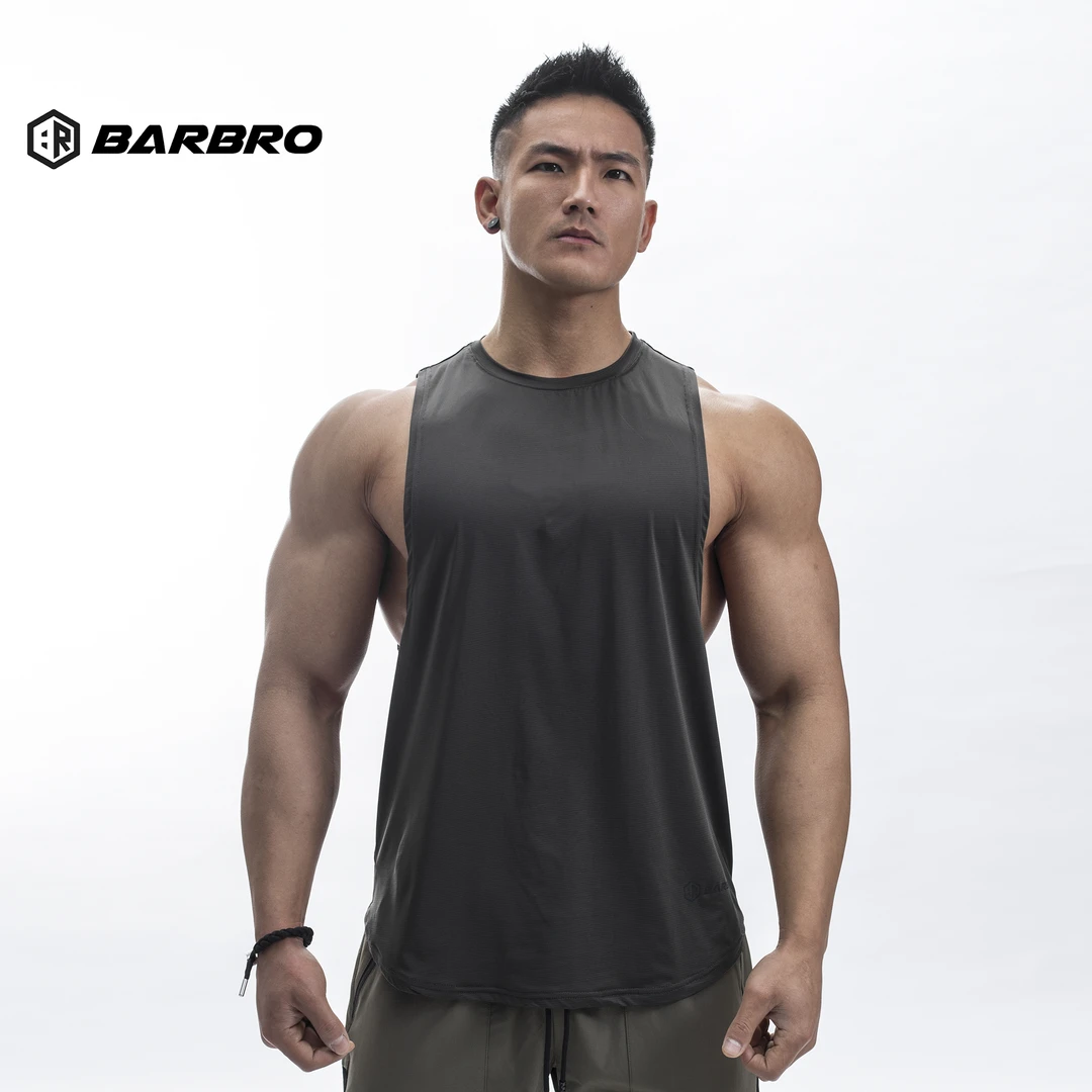 BARBRO健身衣服男无袖坎肩速干夏季器械训练服吸汗宽松显肌肉背心