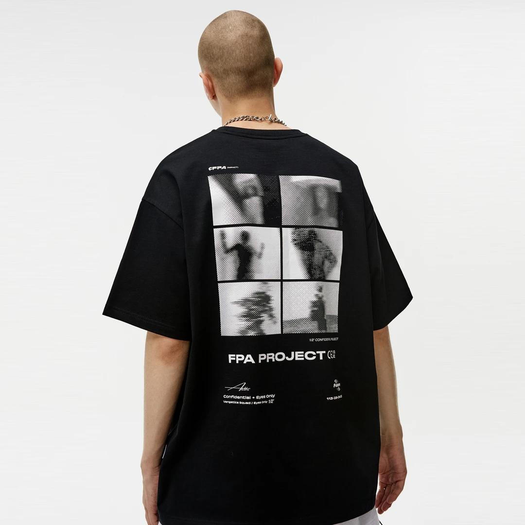 FPA 百搭国潮休闲宽松圆领时间旅行印花中性风纯棉短袖