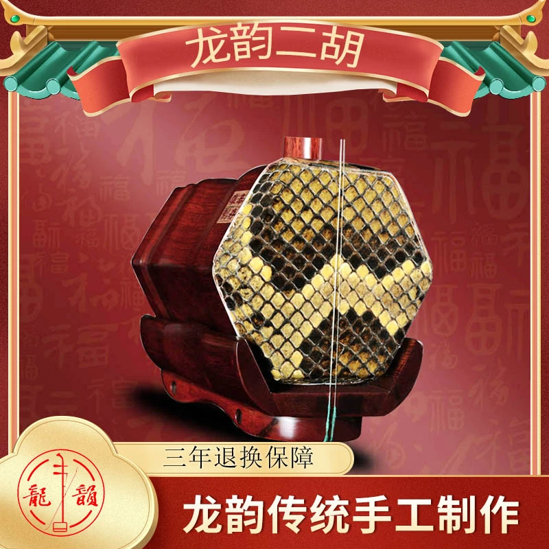 龙韵精品红木二胡乐器 初学者入门练习二胡成人通用民族乐器