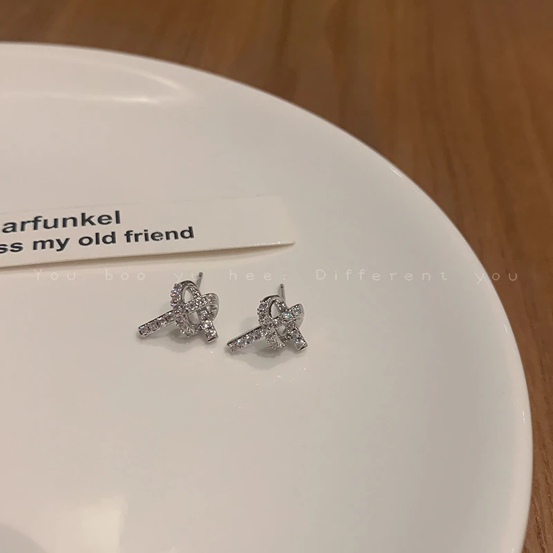 铜合金耳饰 AL1401 小巧精致打结耳环新款耳钉韩国气质高级感小众