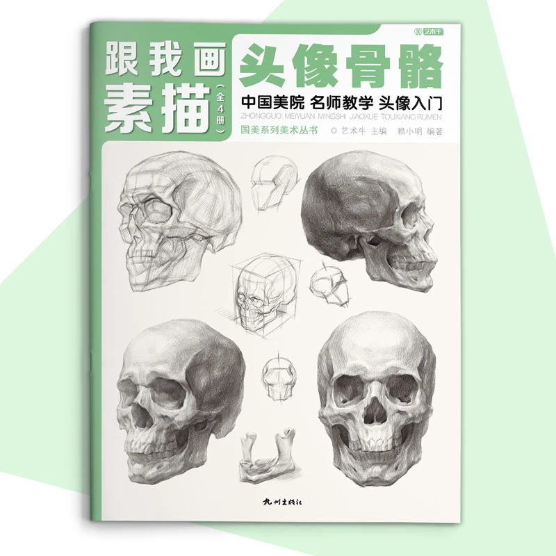 跟我画头像骨骼临摹书籍国美素描零基础照片结构人像入门教程材画