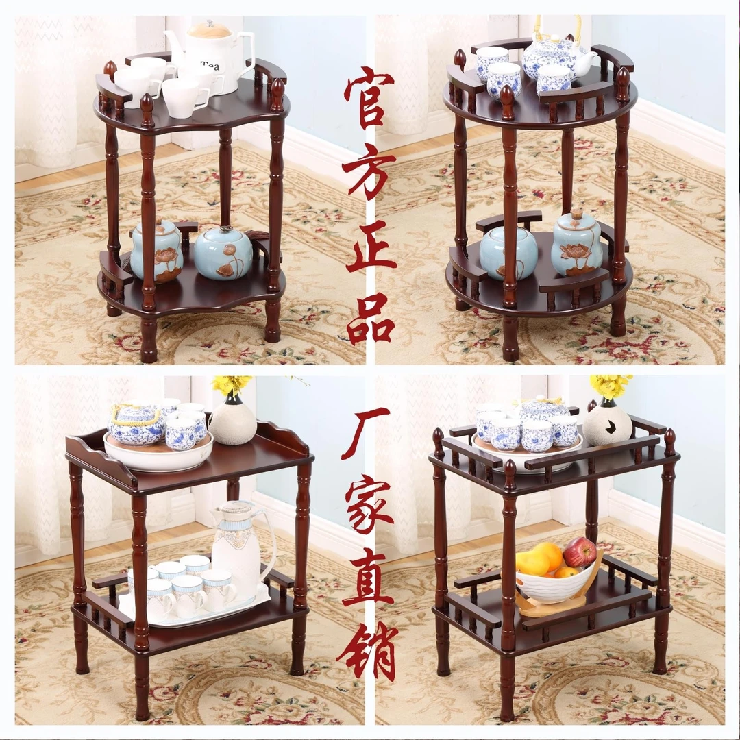 实木小茶几棋牌室麻将桌边几茶楼茶水架置物架沙发边几角几电话架
