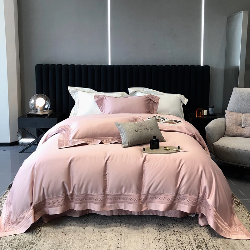 【沐梵家居】高端新疆棉全镂空超宽高精密打孔四件套——劳伦斯