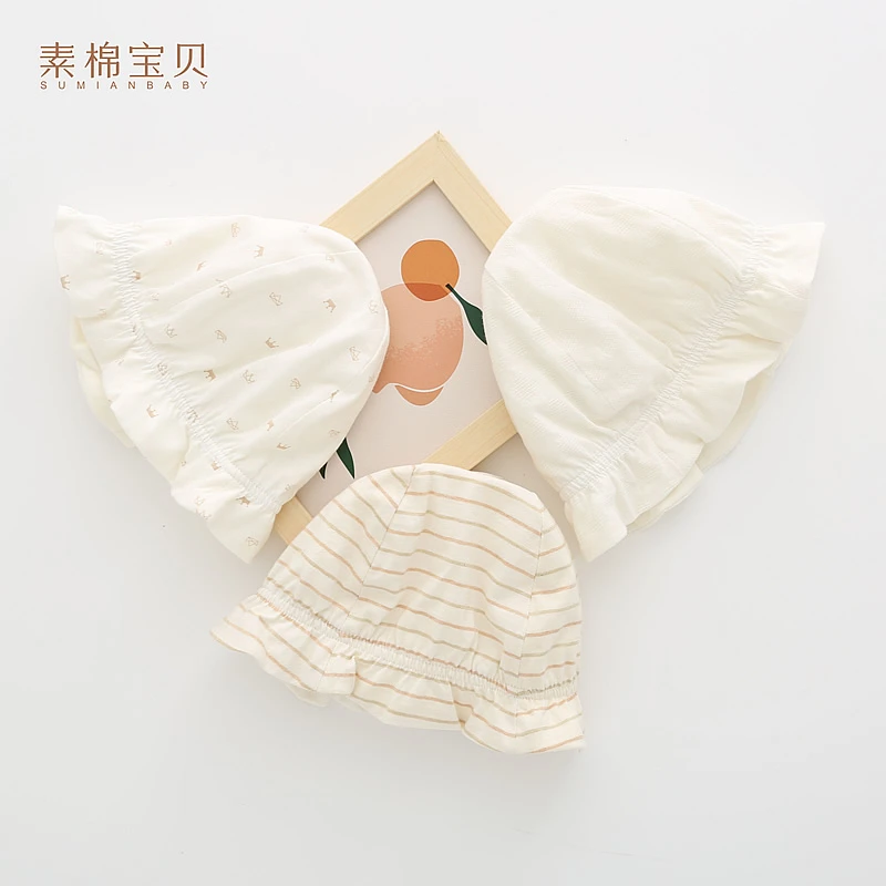 婴儿帽子春秋薄款男女宝宝太阳帽夏季遮阳帽0-18个月新生儿渔夫帽