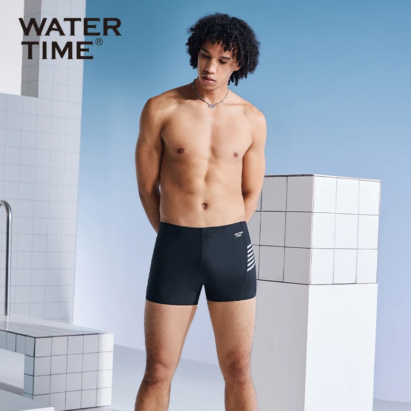 【教练专属】WaterTime 泳裤男专业训练防尴尬2023新款男士平角泳裤