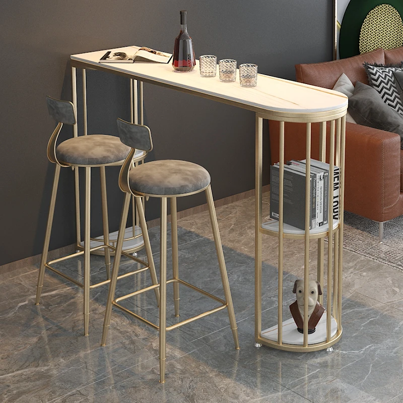 法仕欧北欧轻奢吧台桌家用隔断网红奶茶店高脚桌椅组合阳台小玄关