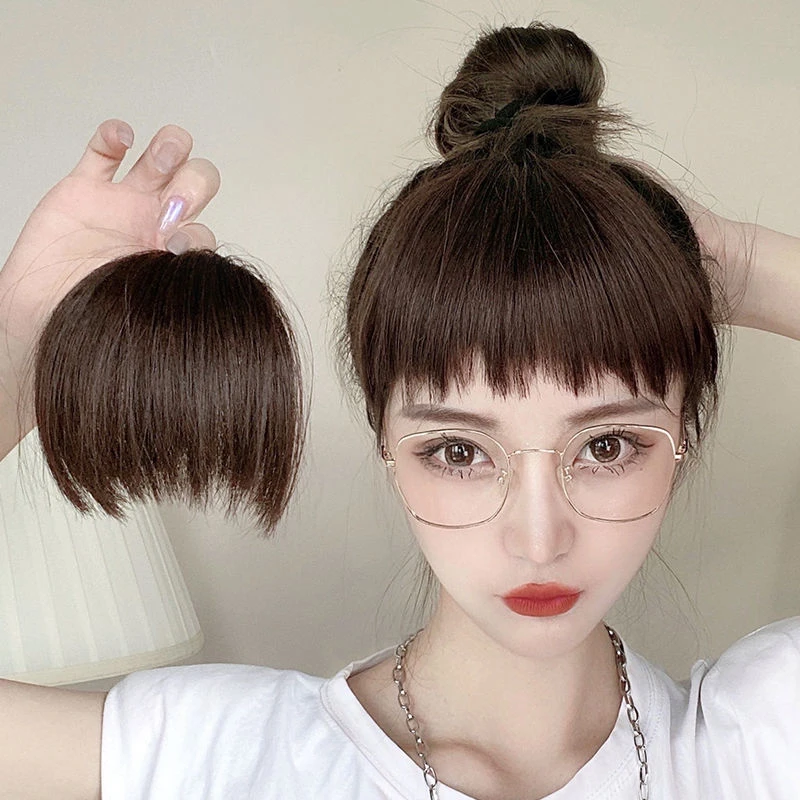 狗啃刘海假发女真发日系自然无痕假刘海片二次元眉上短刘海假发片