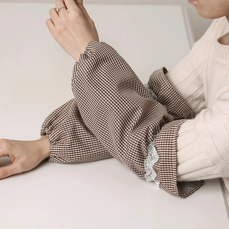 袖套女长款工作ins潮秋冬季套袖防脏办公室护袖成人羽绒服袖头