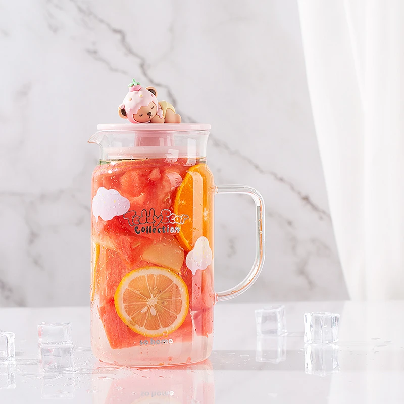 sohome泰迪珍藏耐热网红玻璃凉水壶防爆家用小清新个人壶（149-09）