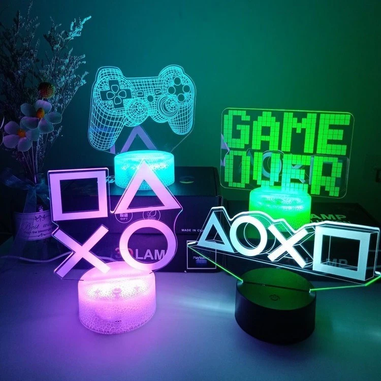 PS5电竞灯XBOX游戏手柄RGB小夜灯电脑机箱摆件ROG装饰氛围灯男友