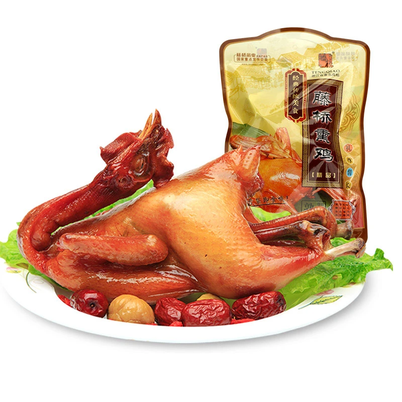 【藤桥牌精品休闲熏鸡400g】真空包装开袋即食三黄鸡温州非遗特产