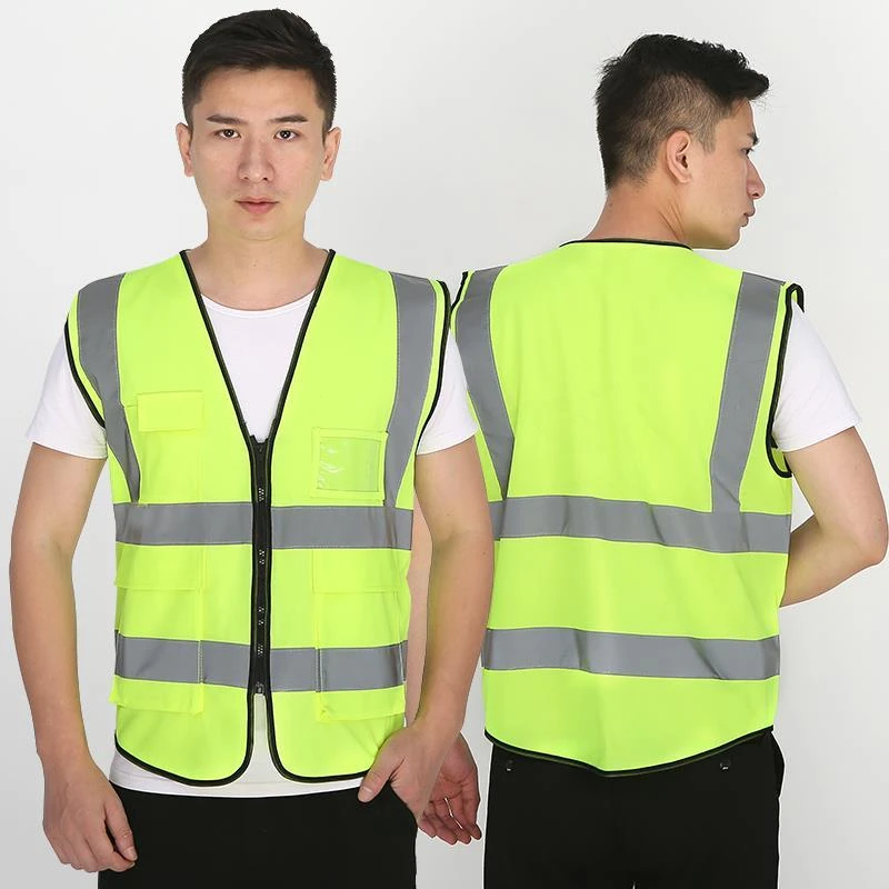 佳护汽车反光背心安全服夜间施工反光马甲骑行交通环卫口袋反光衣