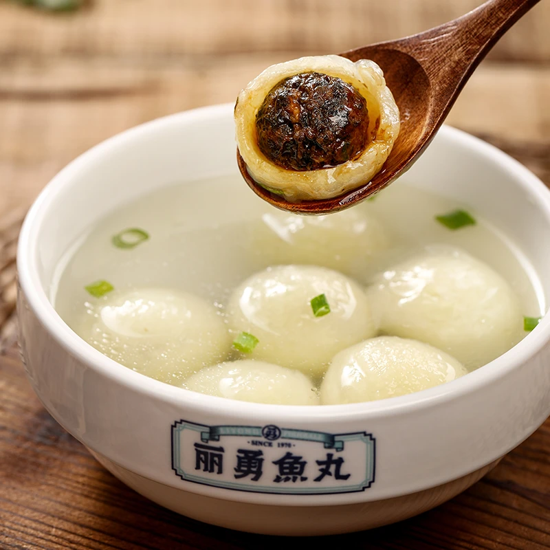 土豆丸福州正宗小吃美食长乐漳港丽勇店手工假鱼丸土豆丸