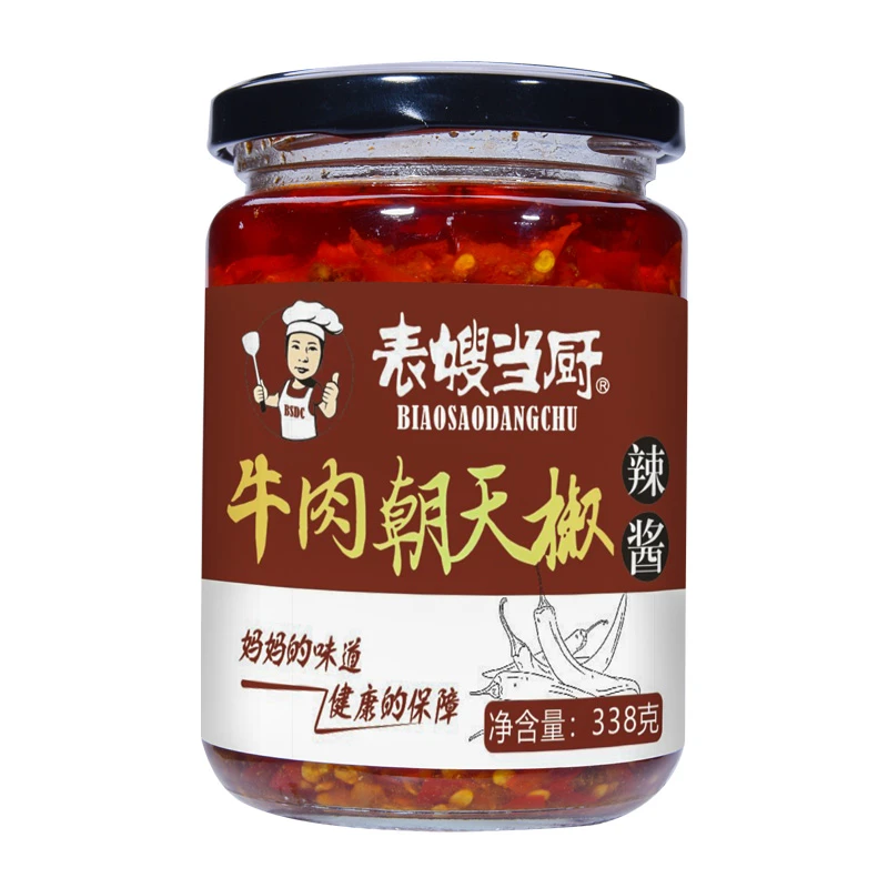 表嫂当厨江西特产农家牛肉特色朝天椒辣酱一瓶338g调料超辣