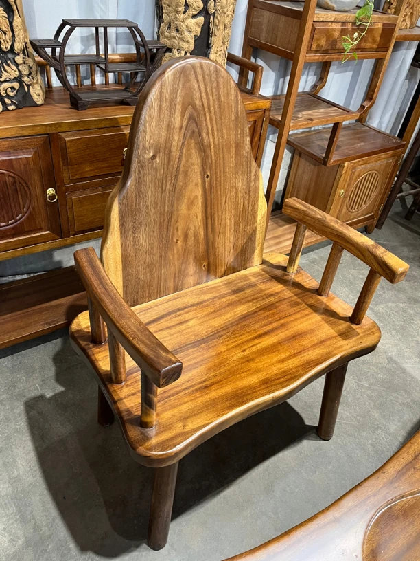 南美椅大王椅主人椅全实木餐椅新中式休闲椅椅子复古书椅套装圈椅