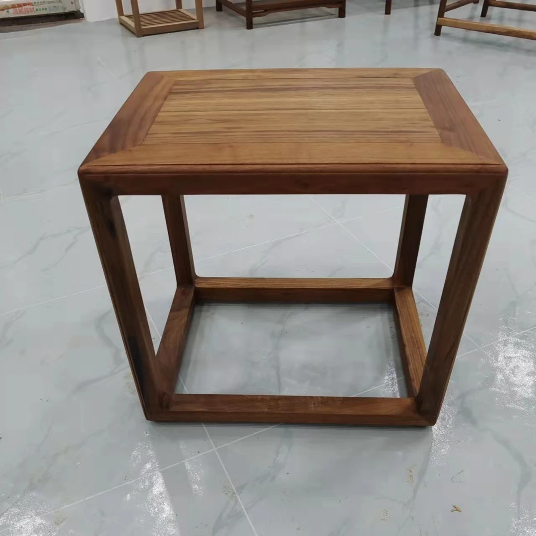 新中式特级北美黑胡桃凳子茶凳实木凳换鞋凳支持定制一件代发