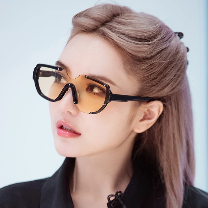 明星同款墨镜女潮酷ins复古科技感高级感夜视镜太阳眼镜时尚男潮