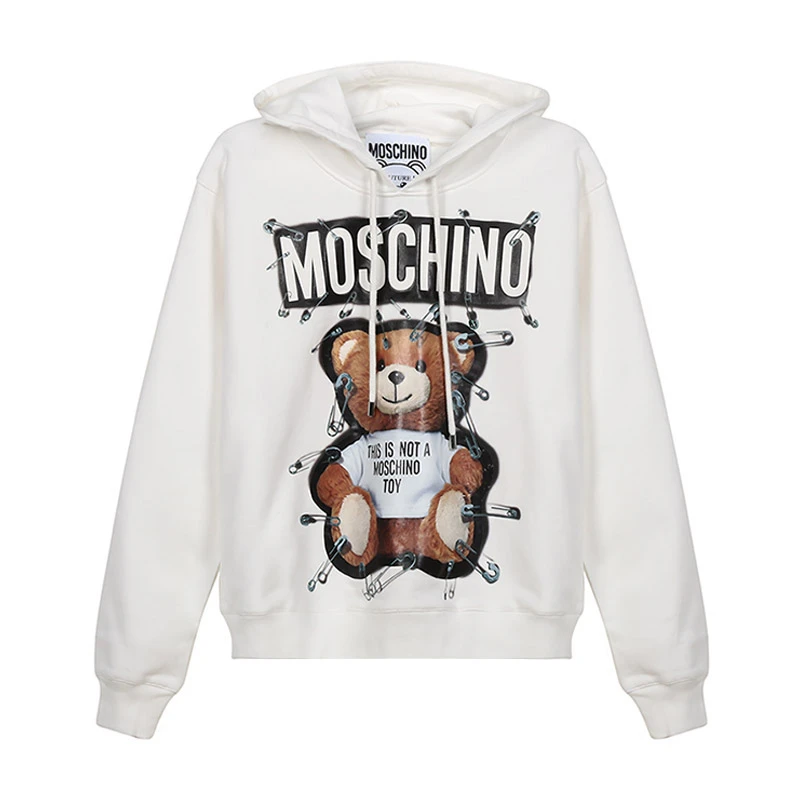 全新未使用 MOSCHINO 女士短小版连帽卫衣运动衫 EA1705 5527