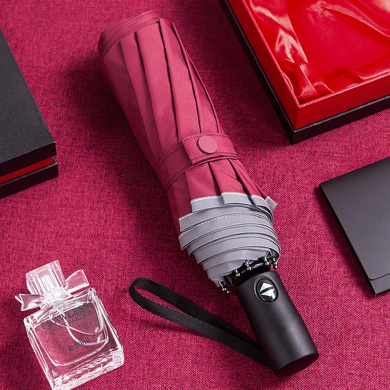 全自动10骨男女折叠伞晴雨两用便携挡风结实耐用加固自动伞