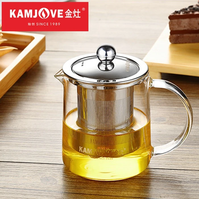 金灶A-01耐热玻璃泡茶壶飘逸杯小号花茶壶不锈钢过滤内胆冲茶器