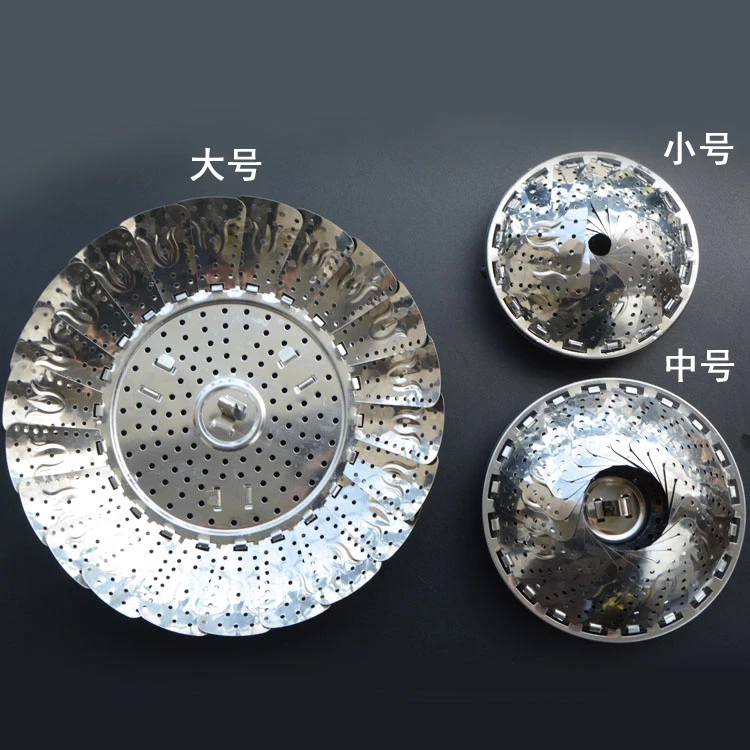 不锈钢折叠伸缩蒸笼家用蒸屉篦子小笼包子多功能馒头蒸盘蒸架神器