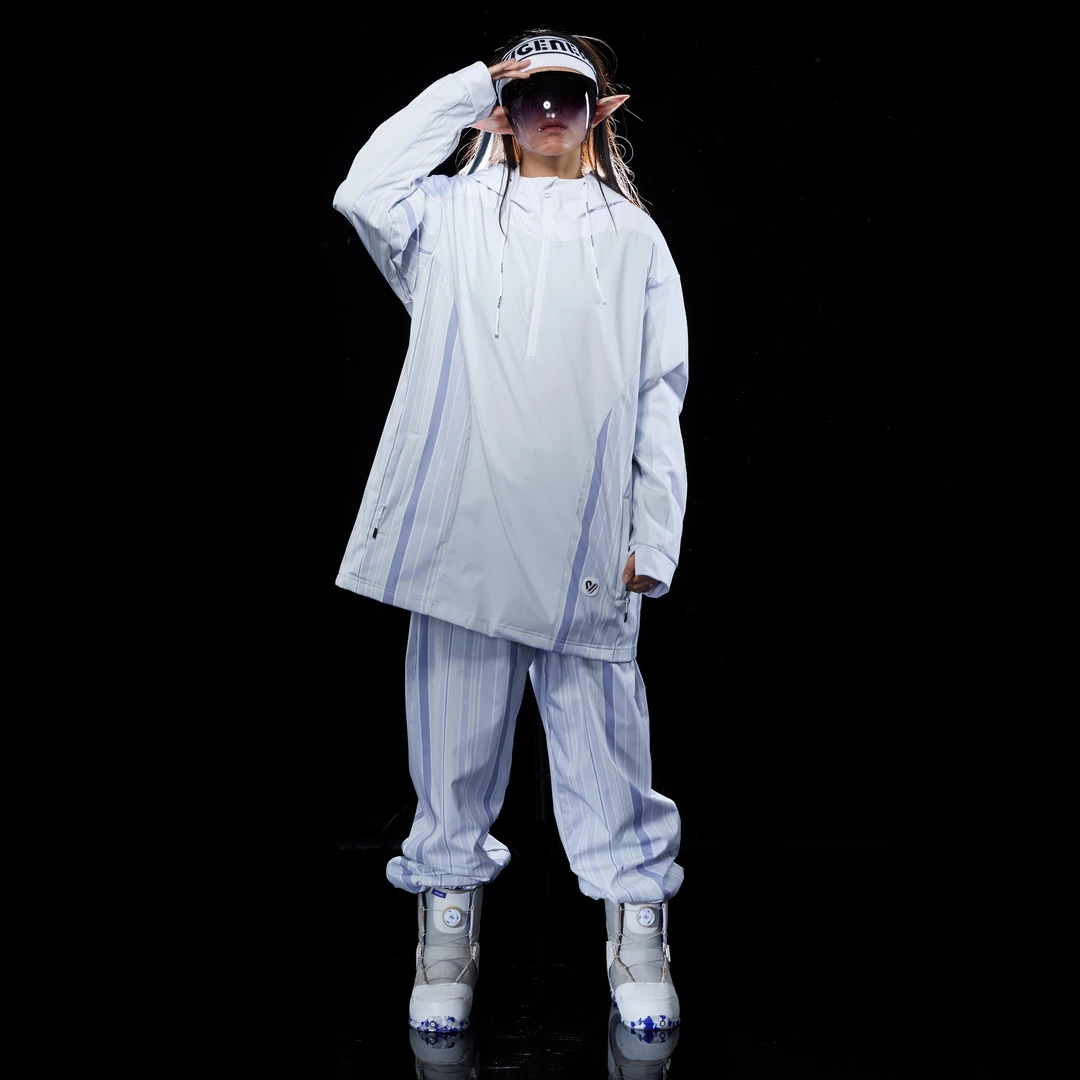 维吉尼亚VIGENERE 2122新款滑雪帽衫 潮牌拼接单双板连帽滑雪服