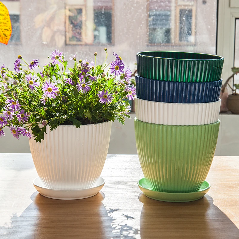 加厚塑料树脂花盆阳台多肉月季绿萝简约室内创意大加仑盆厂家直销