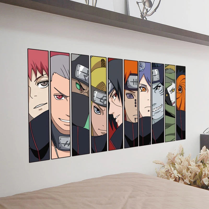 创意卧室墙面火影忍者装饰贴纸学生宿舍墙贴画晓组织佩恩海报贴纸