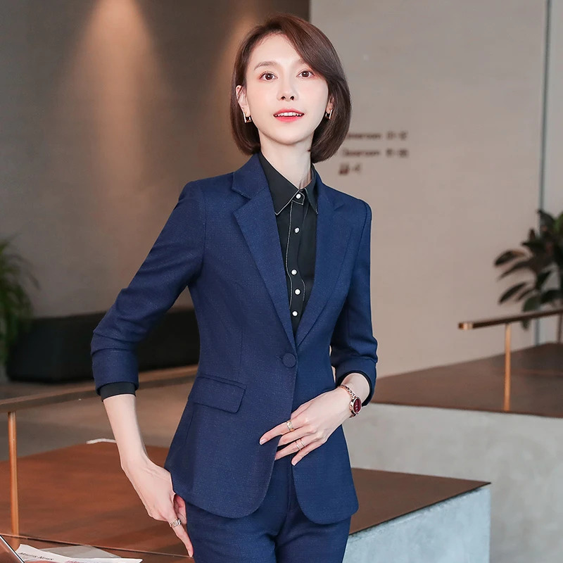 西装外套女春秋职业套裤时尚气质女神范高端总裁正装面试西服休闲