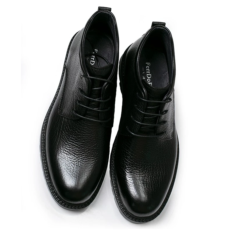 真皮马丁靴男高帮英伦风中帮潮鞋工装靴厚底沙漠靴短靴男皮靴秋季