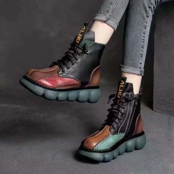 爱舞服饰 彩虹厚底高帮鞋22358