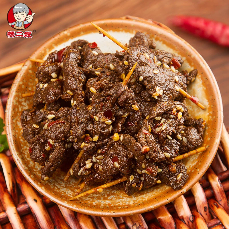杨二嫂麻辣牙签牛肉60g零食肉类小吃湖南特产